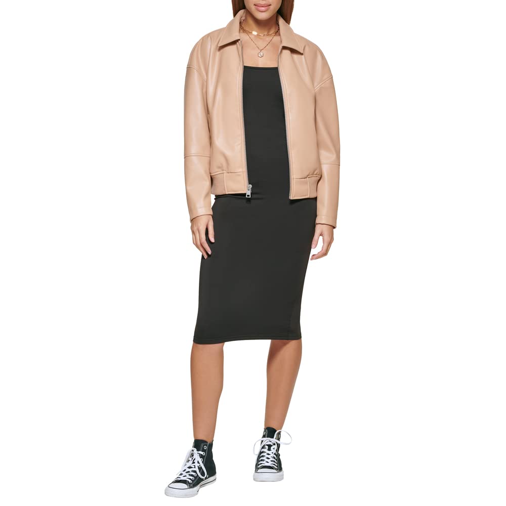 Levi's Women's Faux Leather Bomber With Laydown Collar