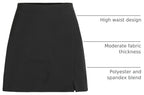 CIDER Mini Skirt High Waist Split Party Basic A Line Skirt