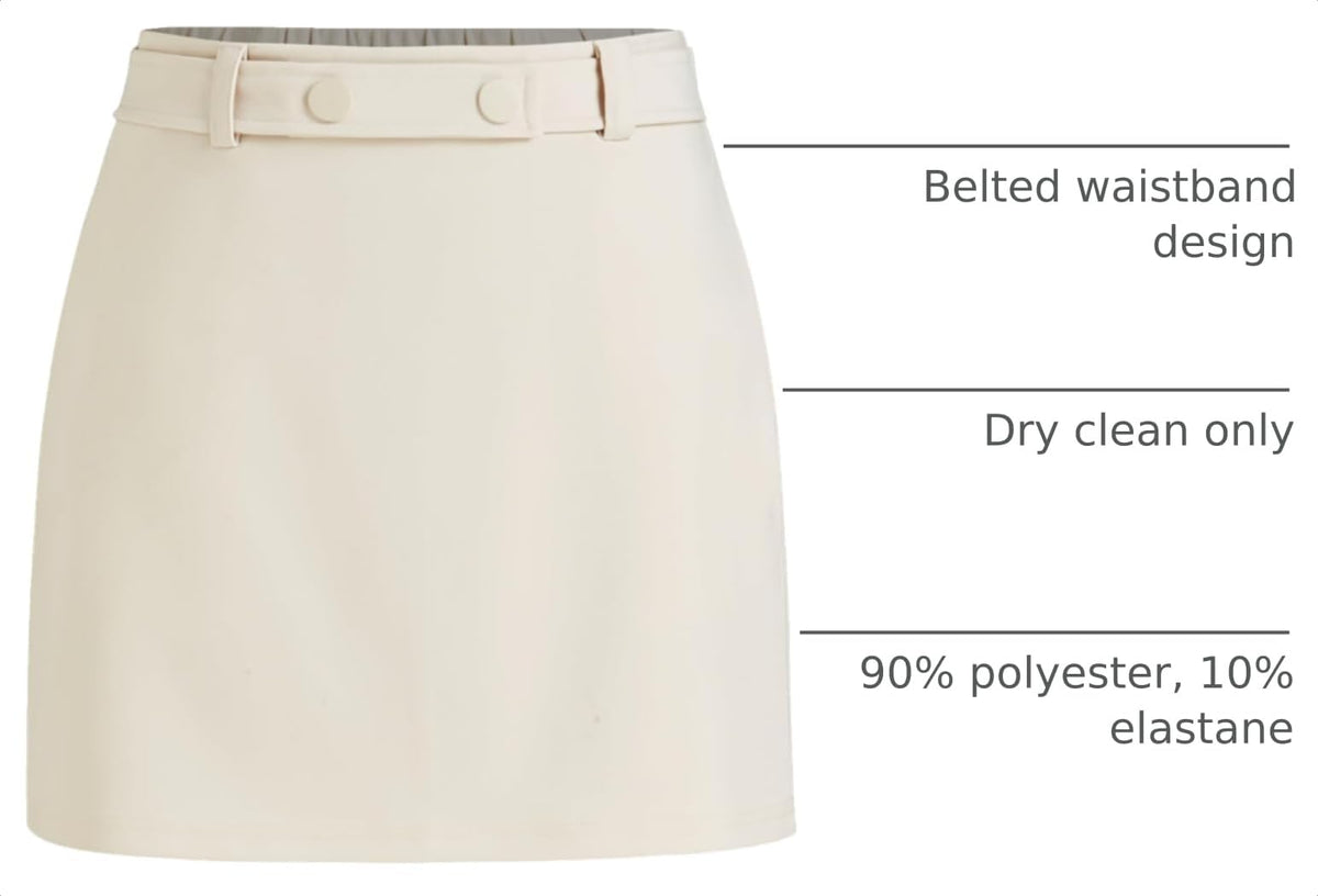 CIDER Mini Skirt High Waist Split Party Basic A Line Skirt
