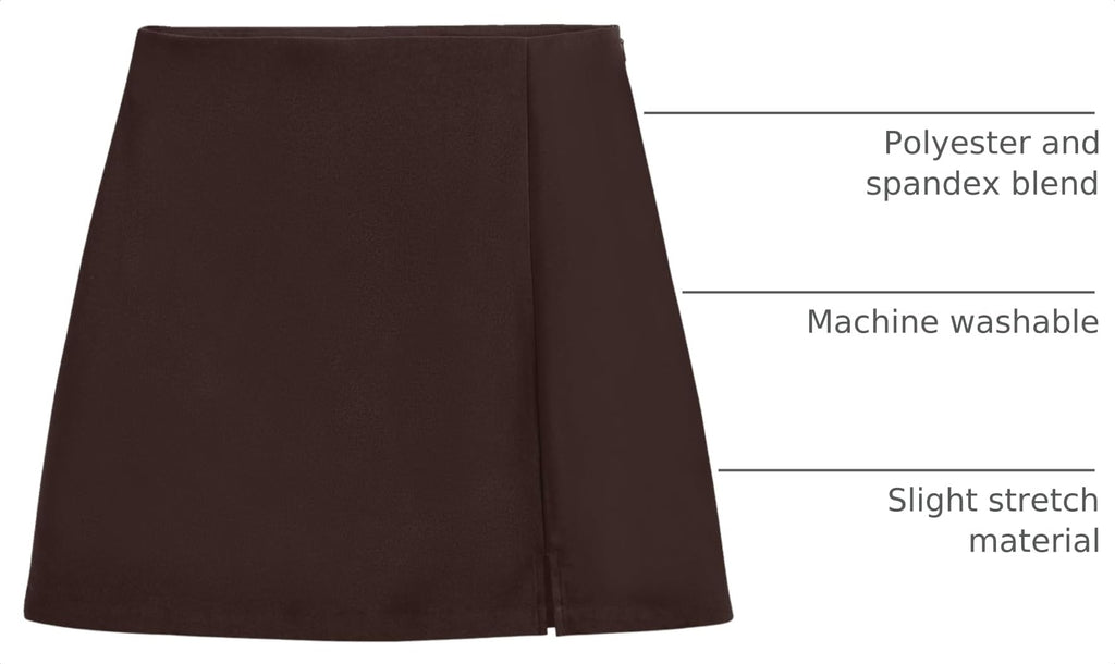 CIDER Mini Skirt High Waist Split Party Basic A Line Skirt