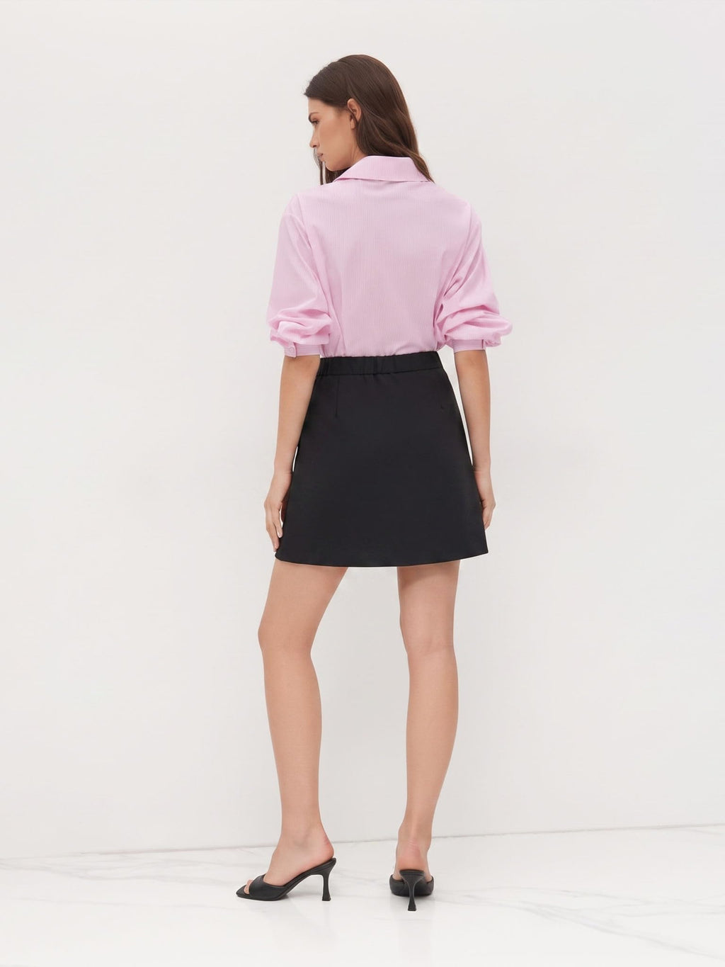 CIDER Mini Skirt High Waist Split Party Basic A Line Skirt