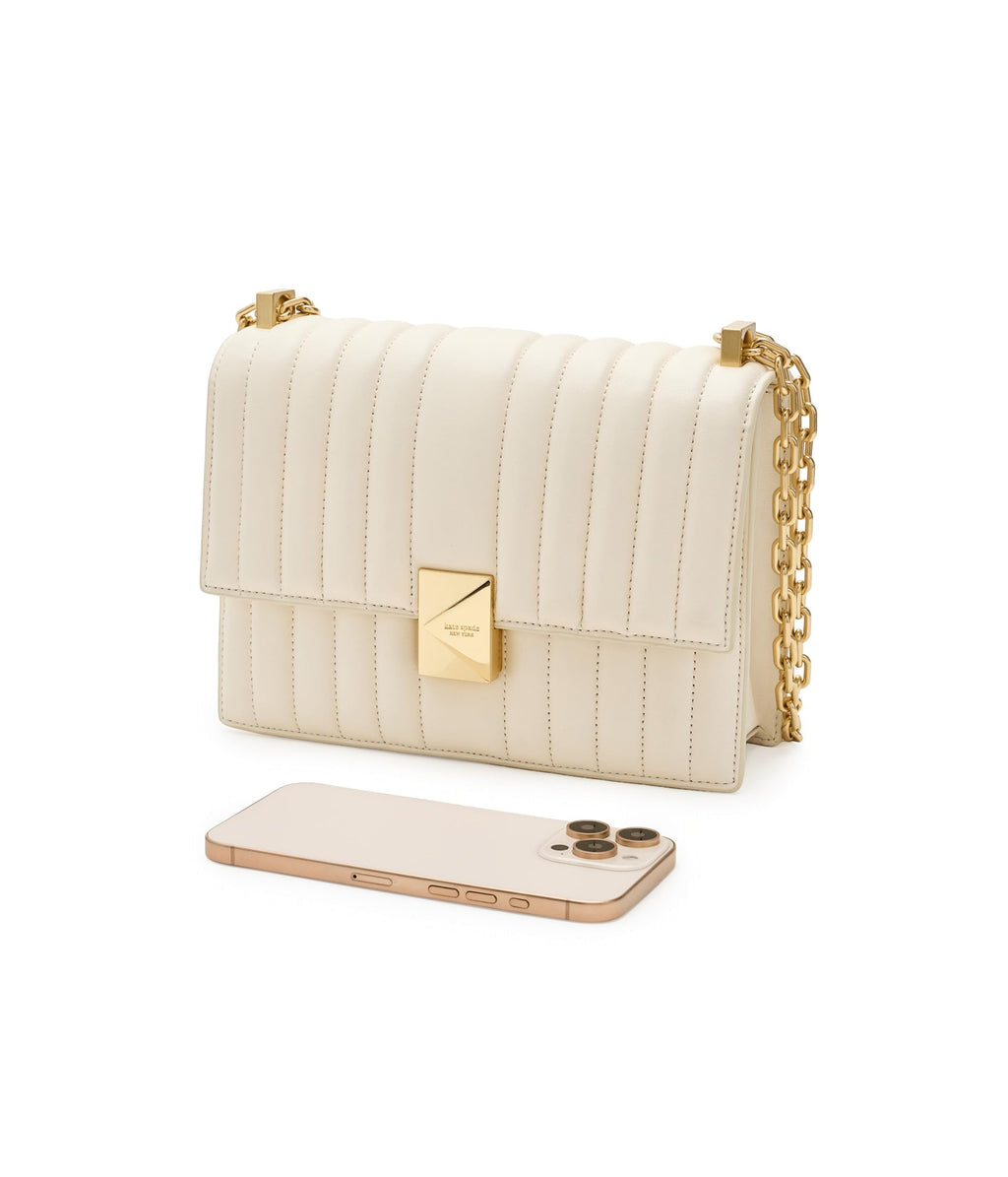kate spade new york Women's Deco Leather Flap Chain Crossbody