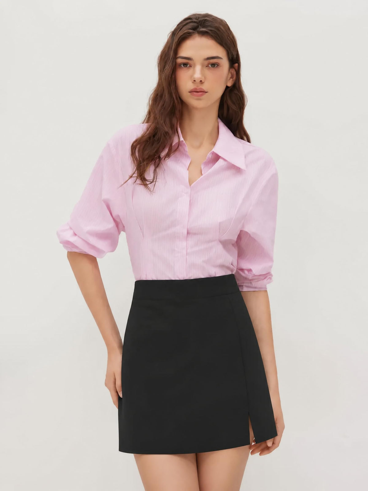 CIDER Mini Skirt High Waist Split Party Basic A Line Skirt
