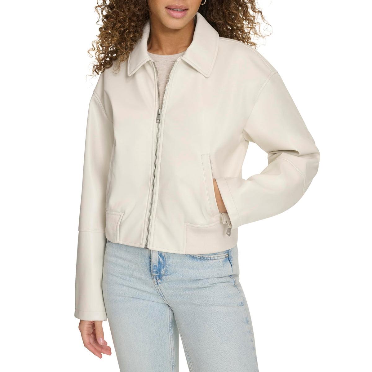 Levi's Women's Faux Leather Bomber With Laydown Collar