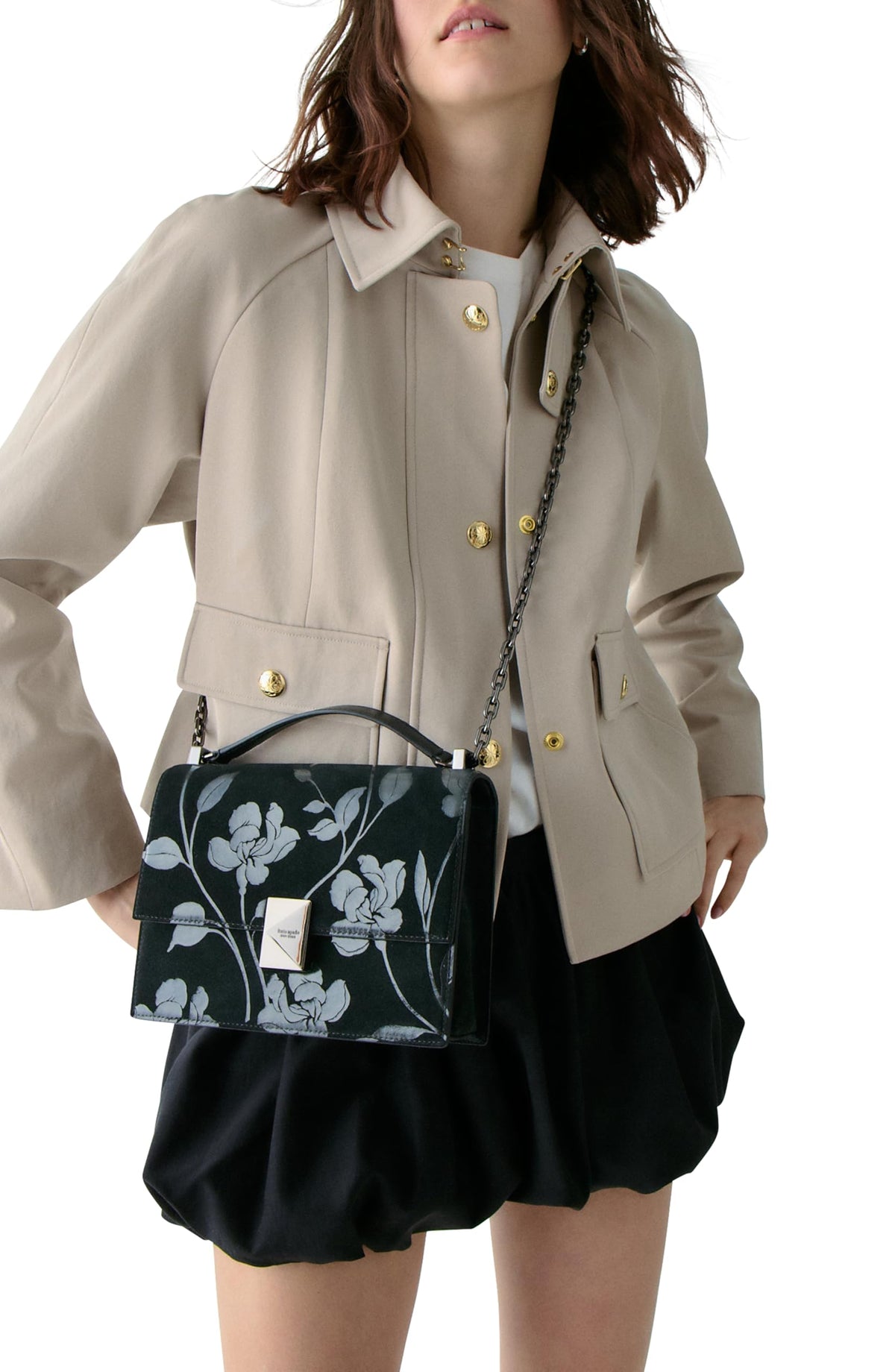 kate spade new york Women's Deco Leather Flap Chain Crossbody