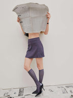 CIDER Mini Skirt High Waist Split Party Basic A Line Skirt