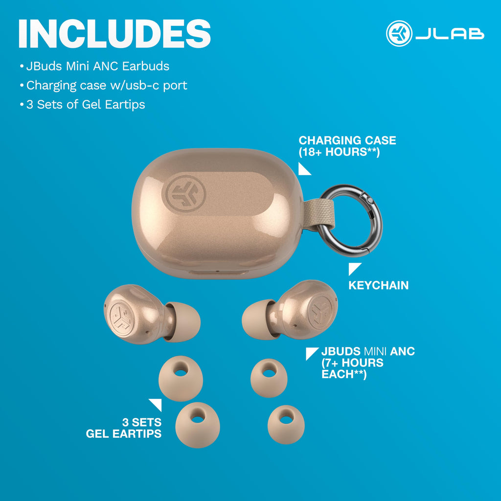 JLab JBuds Mini Tones True Wireless Earbuds, Bluetooth Multipoint, 4625 W