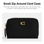 Coach Women's Crystal Signature Jacquard Essential Small Card Case, Mushroom, One Size