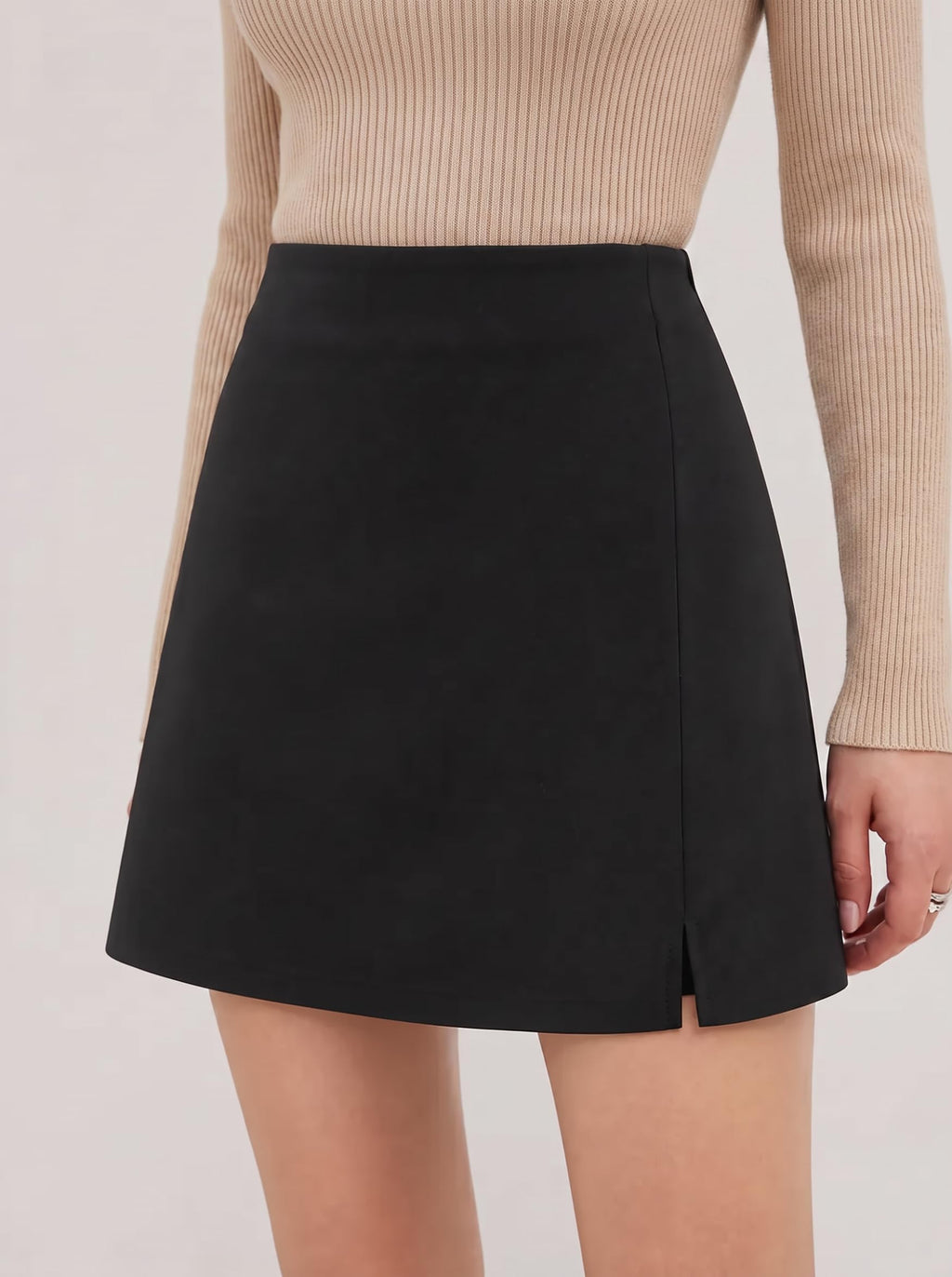 CIDER Mini Skirt High Waist Split Party Basic A Line Skirt