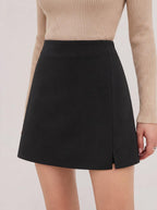 CIDER Mini Skirt High Waist Split Party Basic A Line Skirt