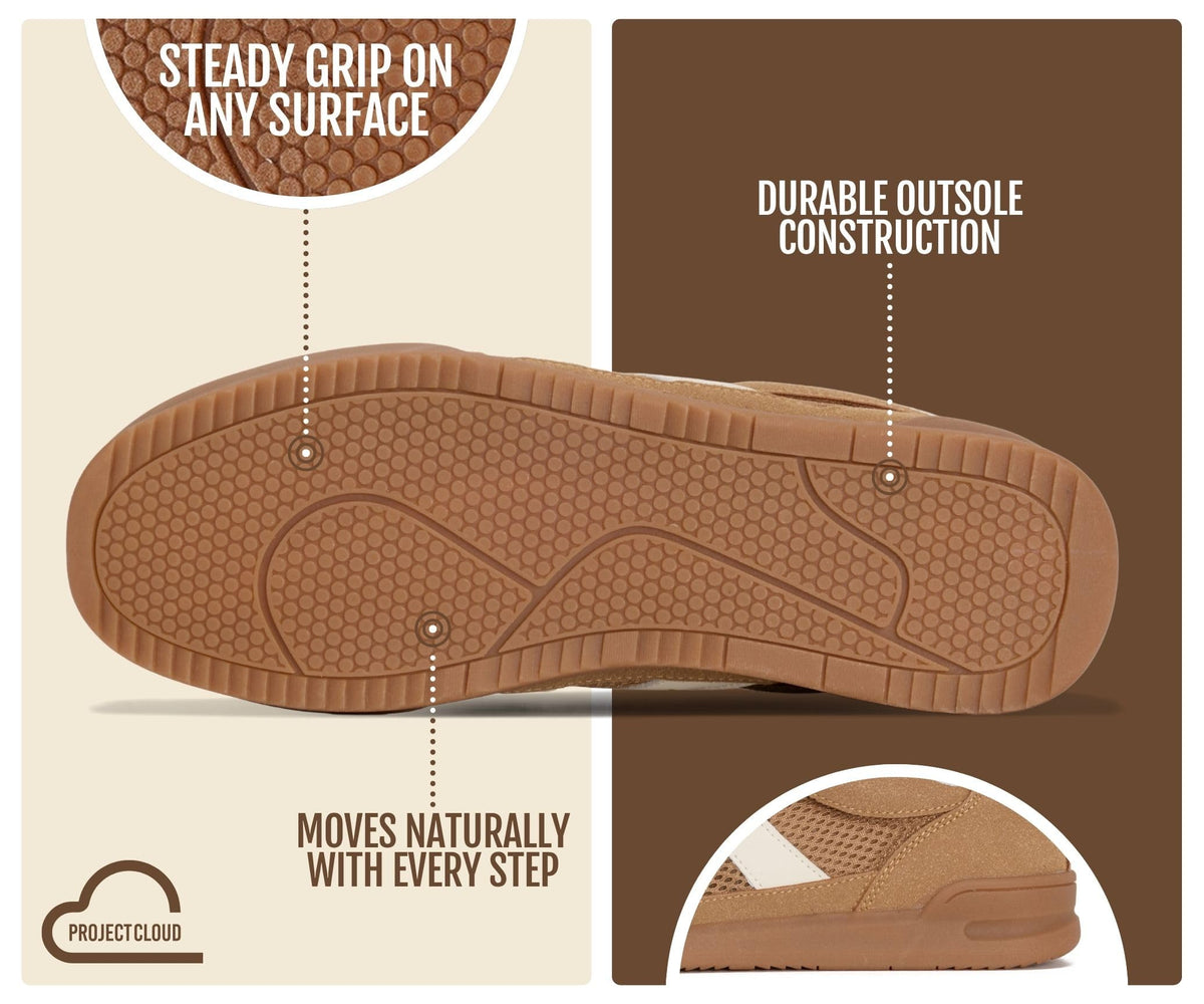 Project Cloud 100% Genuine Leather Sneakers for Men Easy Slip-on Mens Shoes