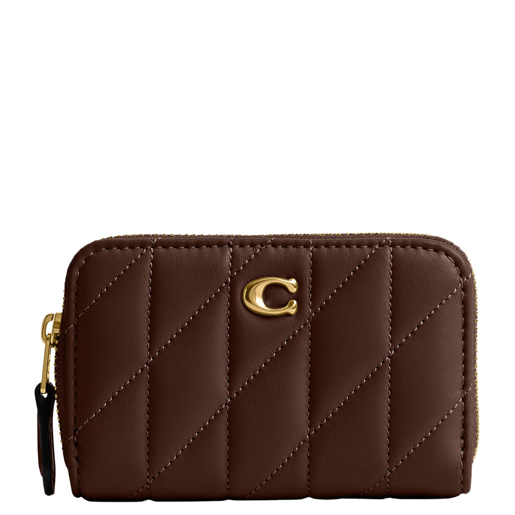 Coach Women's Crystal Signature Jacquard Essential Small Card Case, Mushroom, One Size