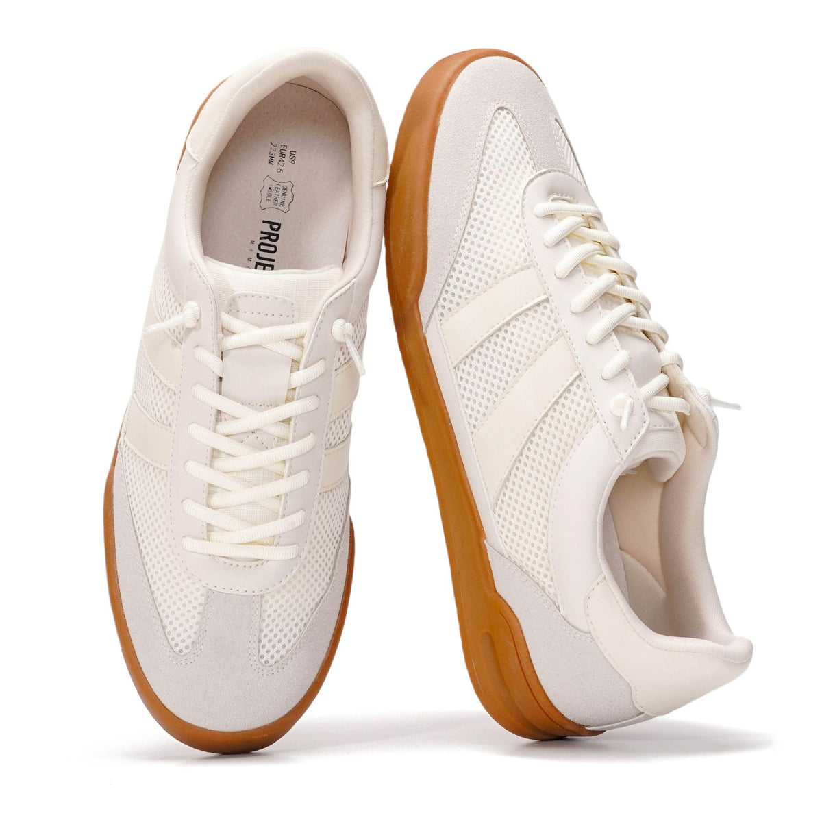 Project Cloud 100% Genuine Leather Sneakers for Men Easy Slip-on Mens Shoes