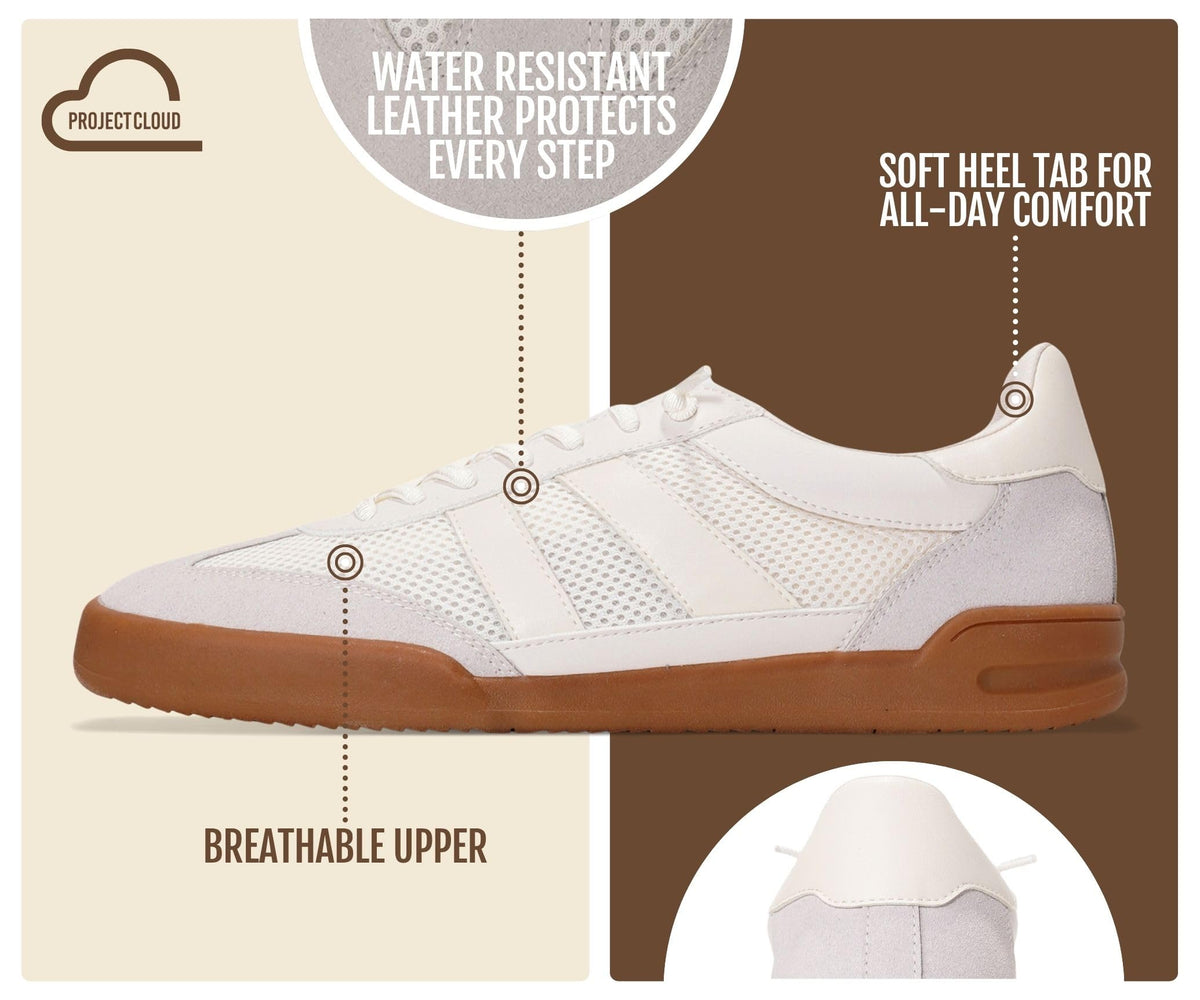 Project Cloud 100% Genuine Leather Sneakers for Men Easy Slip-on Mens Shoes