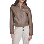 Levi's Women's Faux Leather Bomber With Laydown Collar