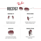Ray-Ban Rb3767 Oval Sunglasses for Men for Women