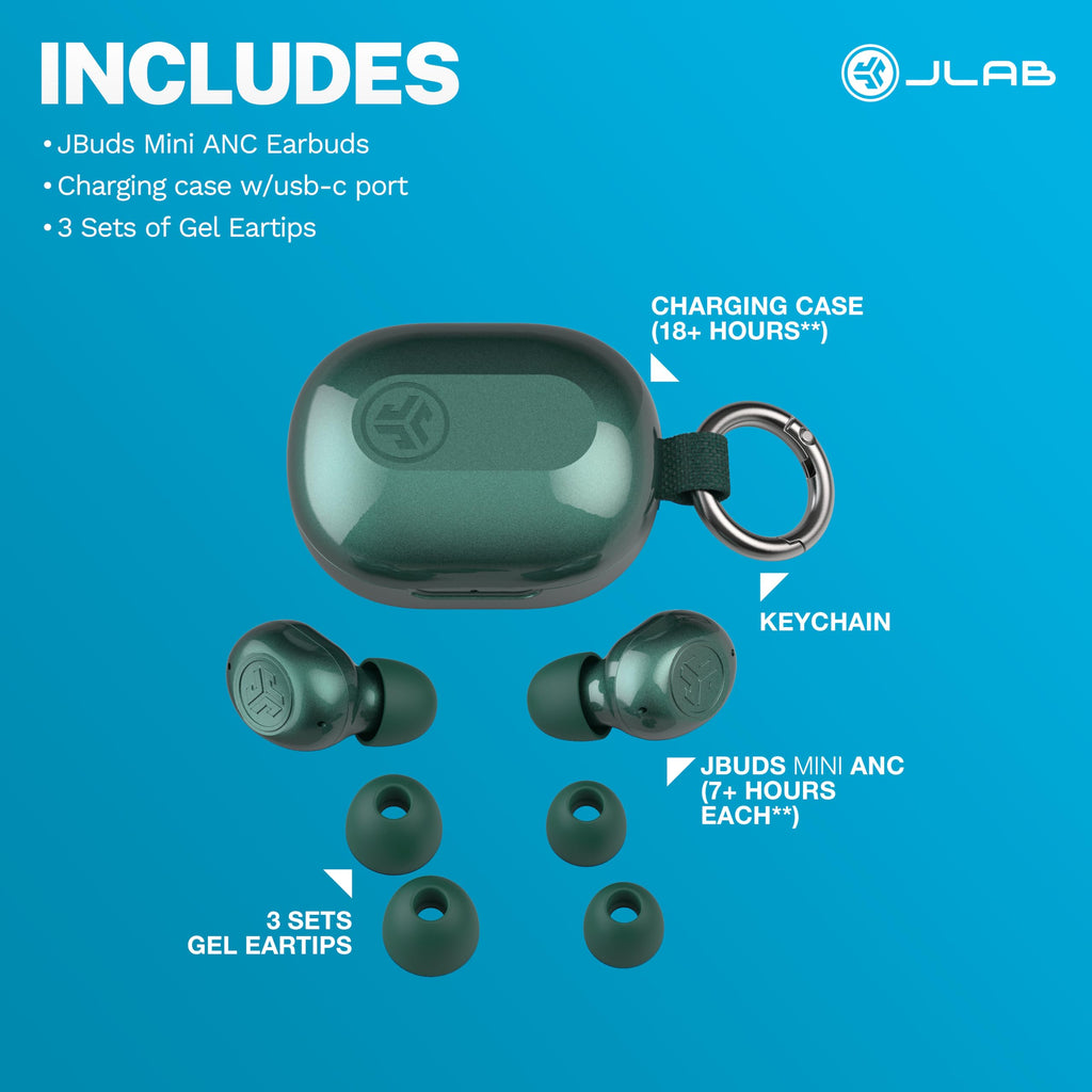 JLab JBuds Mini Tones True Wireless Earbuds, Bluetooth Multipoint, 4625 W