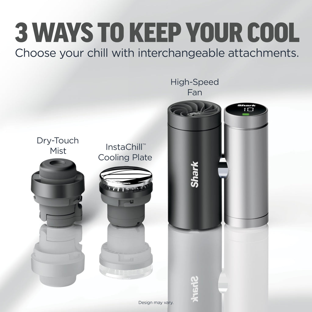 Shark ChillPill 3-in-1 Fan, Mist and Cooling Plate, Iced Latte, FA022BR