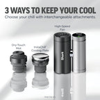 Shark ChillPill 3-in-1 Fan, Mist and Cooling Plate, Iced Latte, FA022BR