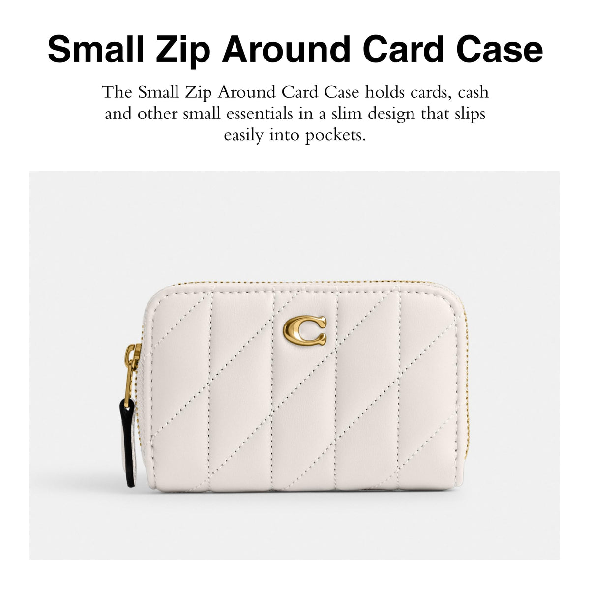 Coach Women's Crystal Signature Jacquard Essential Small Card Case, Mushroom, One Size