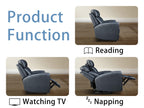 Brown Top Grain Leather Power Recliner Sofa Couch Set with USB Port.