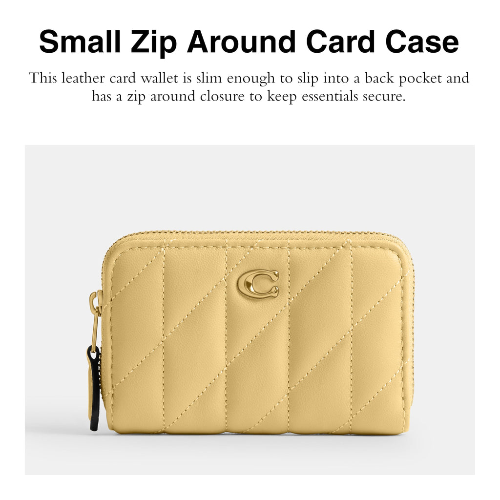 Coach Women's Crystal Signature Jacquard Essential Small Card Case, Mushroom, One Size