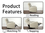 Brown Top Grain Leather Power Recliner Sofa Couch Set with USB Port.