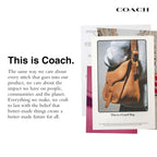Coach Women's Crystal Signature Jacquard Essential Small Card Case, Mushroom, One Size