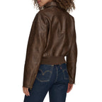 Levi's Women's Faux Leather Bomber With Laydown Collar