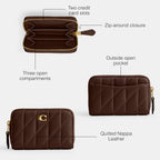 Coach Women's Crystal Signature Jacquard Essential Small Card Case, Mushroom, One Size