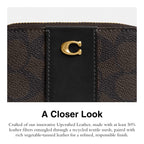 Coach Women's Crystal Signature Jacquard Essential Small Card Case, Mushroom, One Size