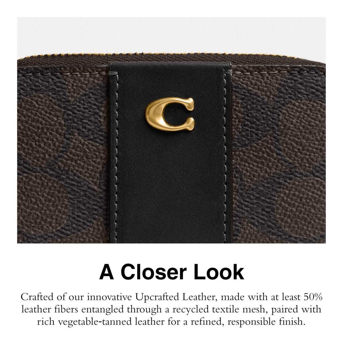 Coach Women's Crystal Signature Jacquard Essential Small Card Case, Mushroom, One Size