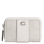 Coach Women's Crystal Signature Jacquard Essential Small Card Case, Mushroom, One Size