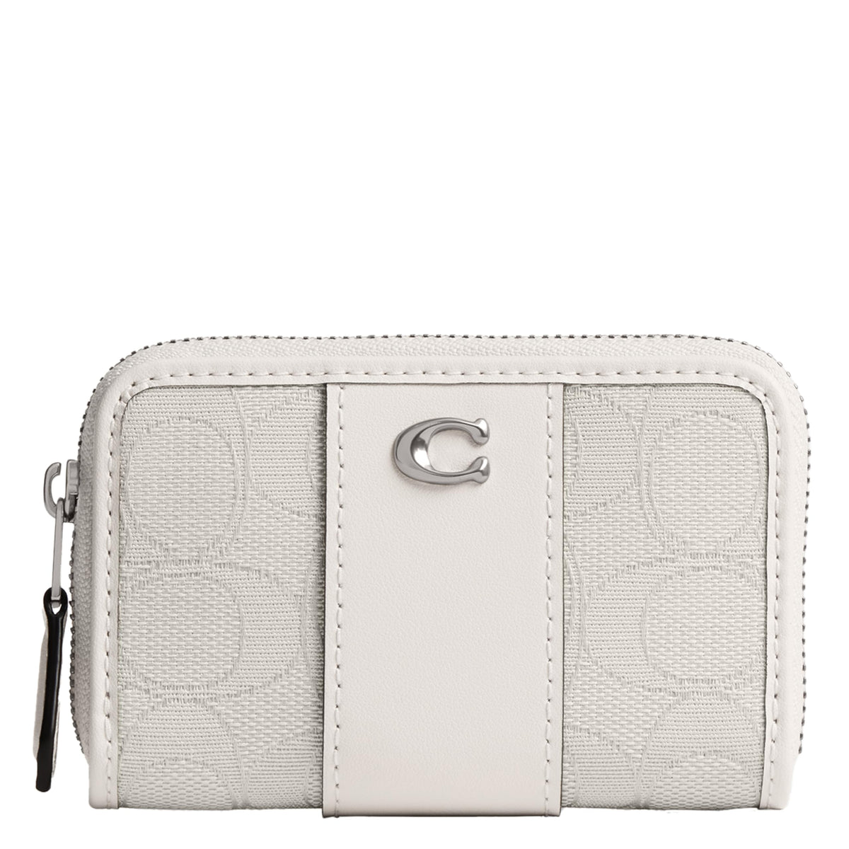 Coach Women's Crystal Signature Jacquard Essential Small Card Case, Mushroom, One Size