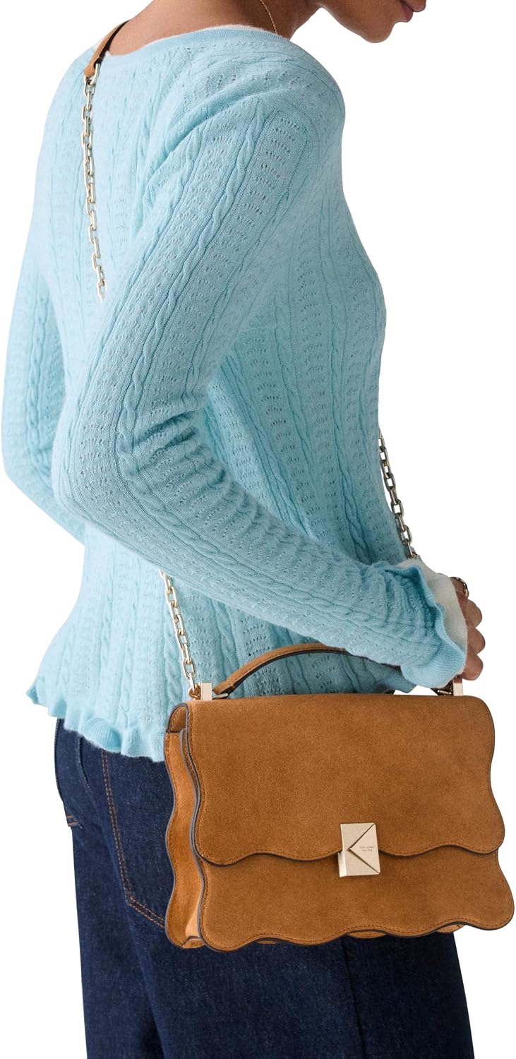 kate spade new york Women's Deco Leather Flap Chain Crossbody