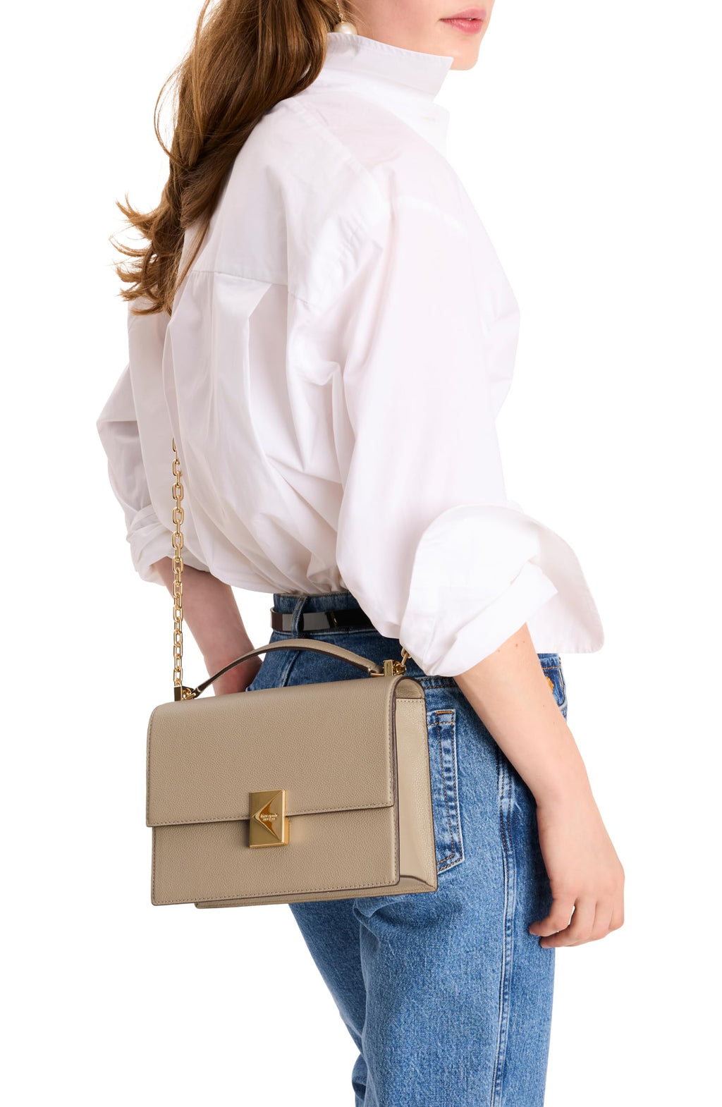 kate spade new york Women's Deco Leather Flap Chain Crossbody