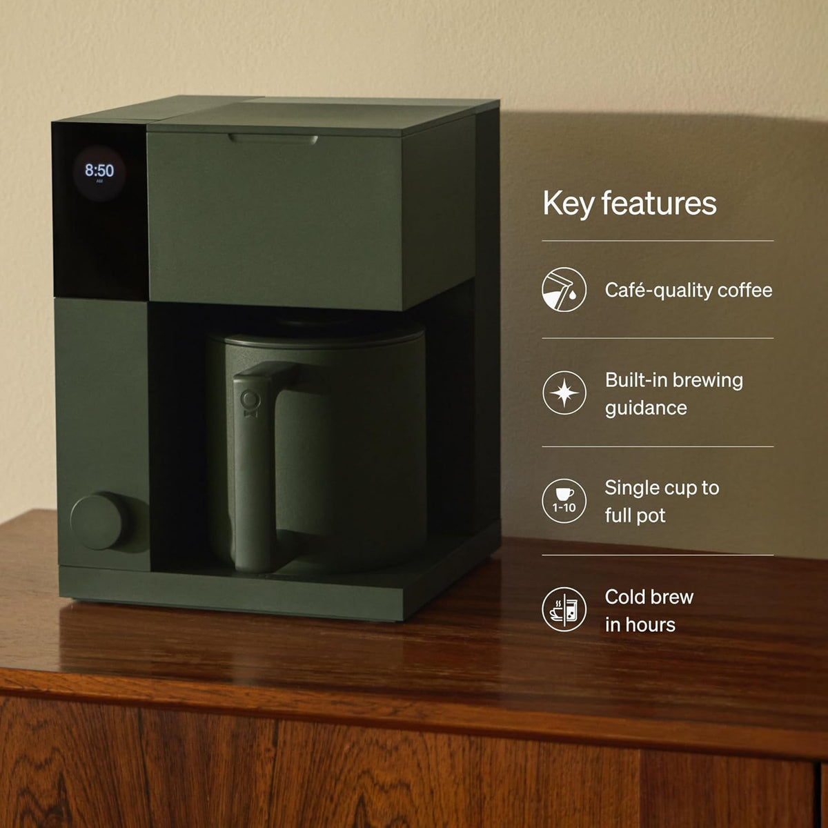Fellow Aiden Precision Smart Drip Coffee Maker, 1-10 Cup, Thermal Carafe