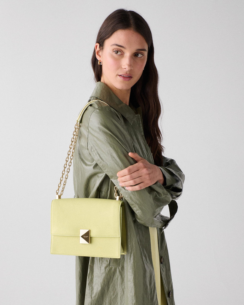 kate spade new york Women's Deco Leather Flap Chain Crossbody