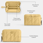 Coach Women's Crystal Signature Jacquard Essential Small Card Case, Mushroom, One Size