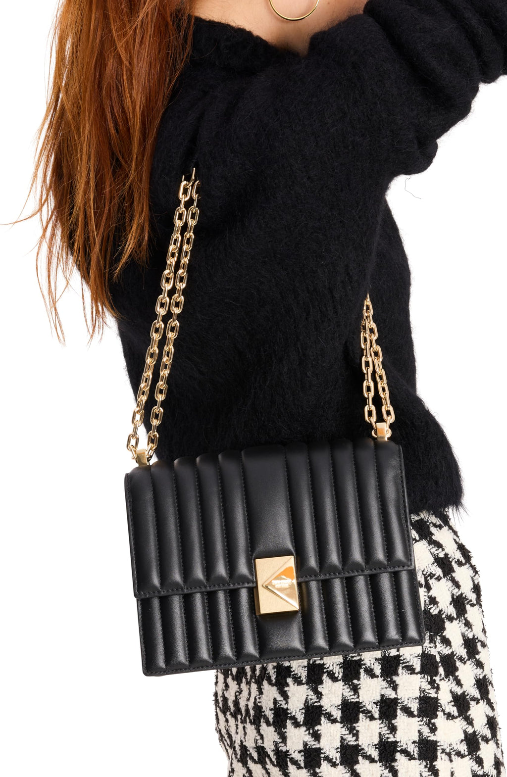 kate spade new york Women's Deco Leather Flap Chain Crossbody
