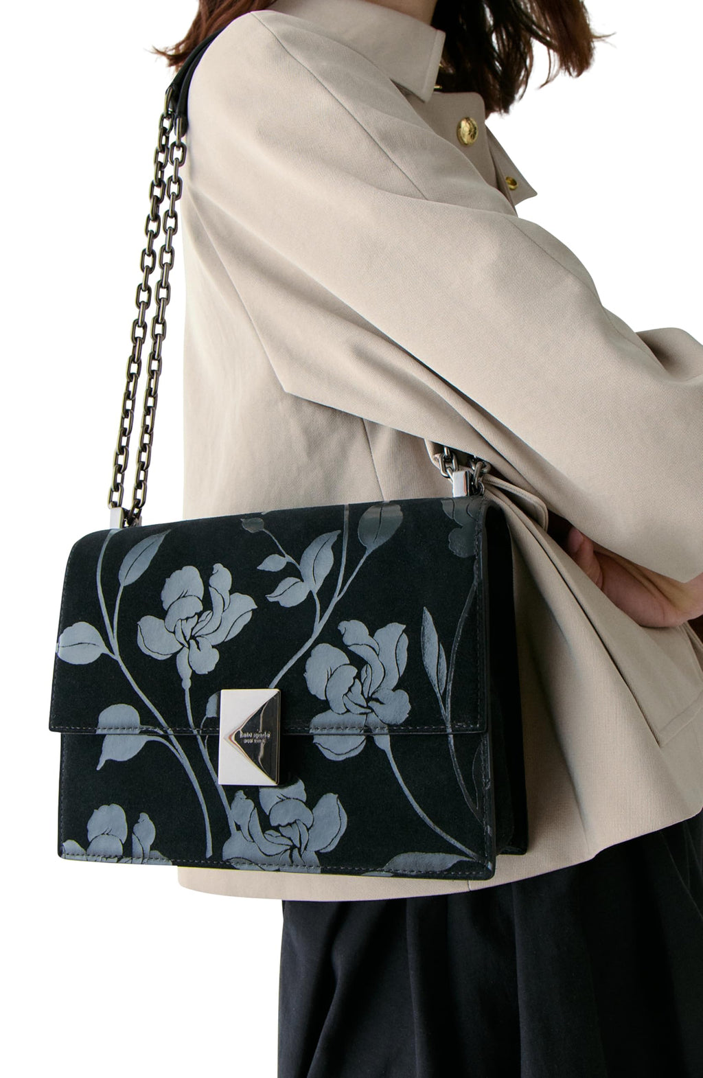 kate spade new york Women's Deco Leather Flap Chain Crossbody