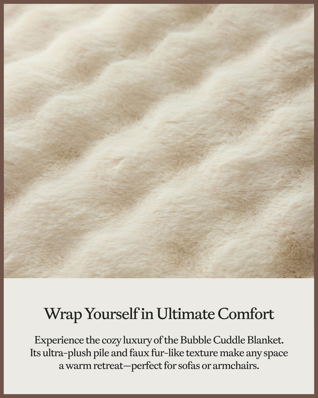 Cozy Earth Bubble Cuddle Blanket, Faux Fur Ultra-Soft Luxury Throw Blanket