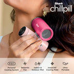 Shark ChillPill 3-in-1 Fan, Mist and Cooling Plate, Iced Latte, FA022BR