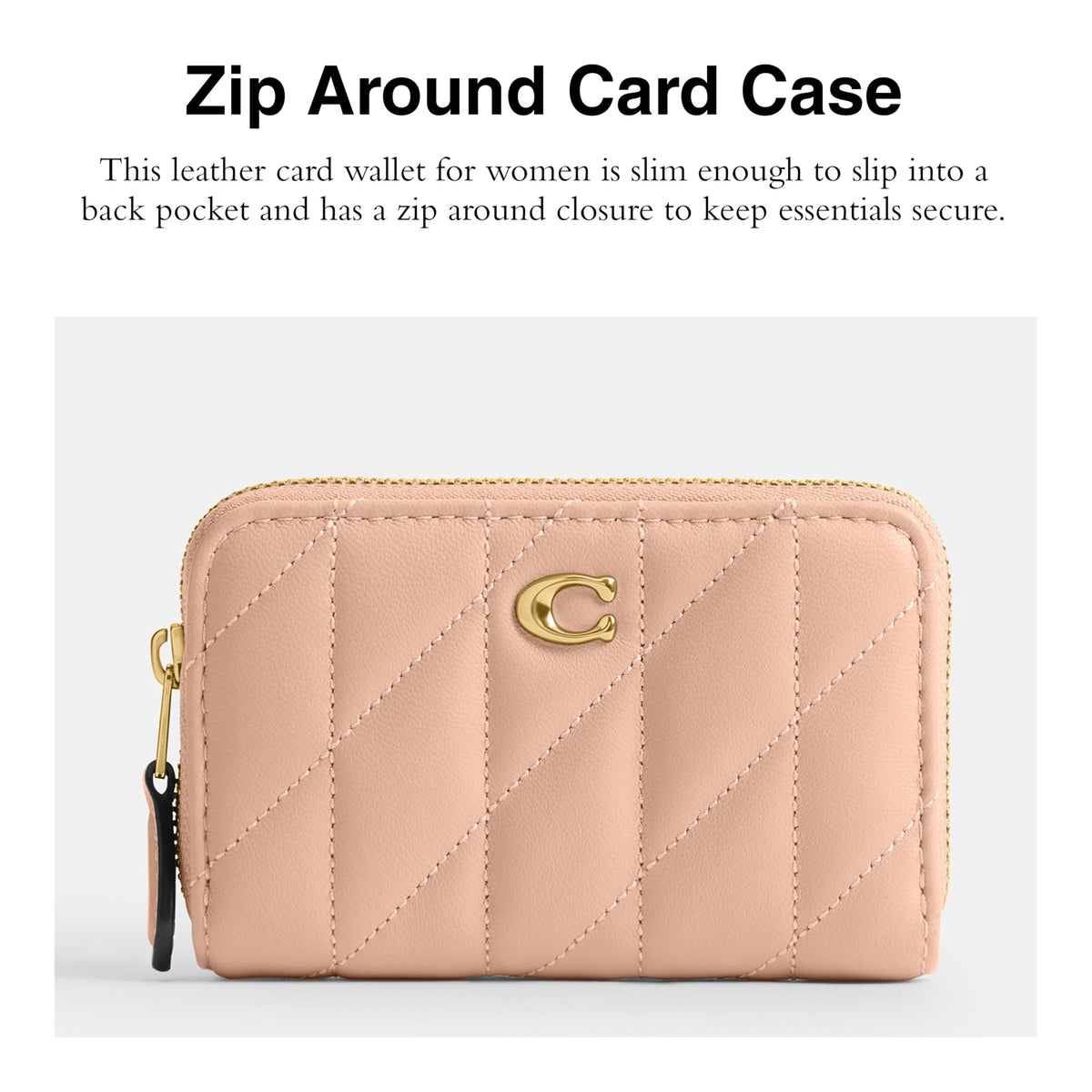 Coach Women's Crystal Signature Jacquard Essential Small Card Case, Mushroom, One Size