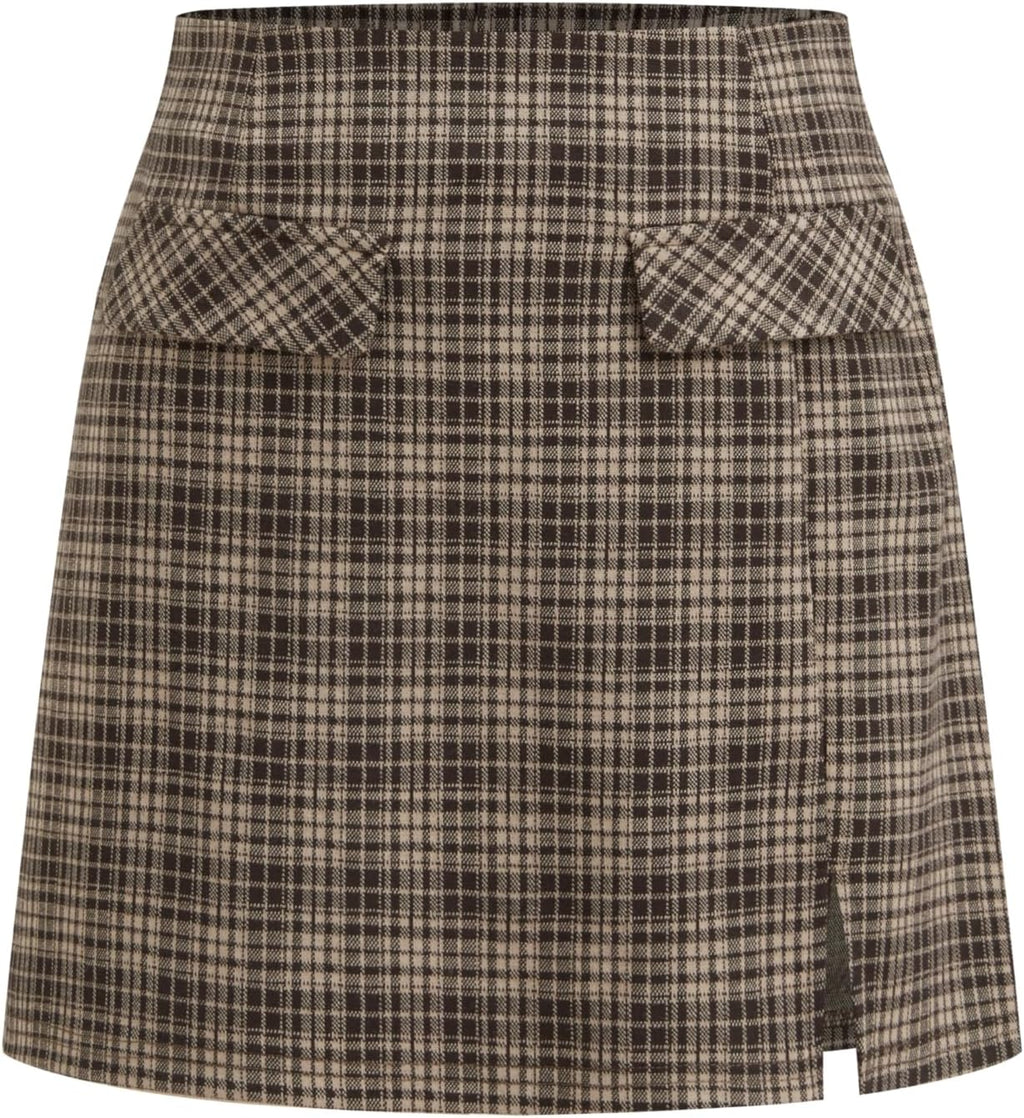 CIDER Mini Skirt High Waist Split Party Basic A Line Skirt