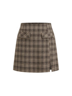 CIDER Mini Skirt High Waist Split Party Basic A Line Skirt