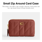 Coach Women's Crystal Signature Jacquard Essential Small Card Case, Mushroom, One Size
