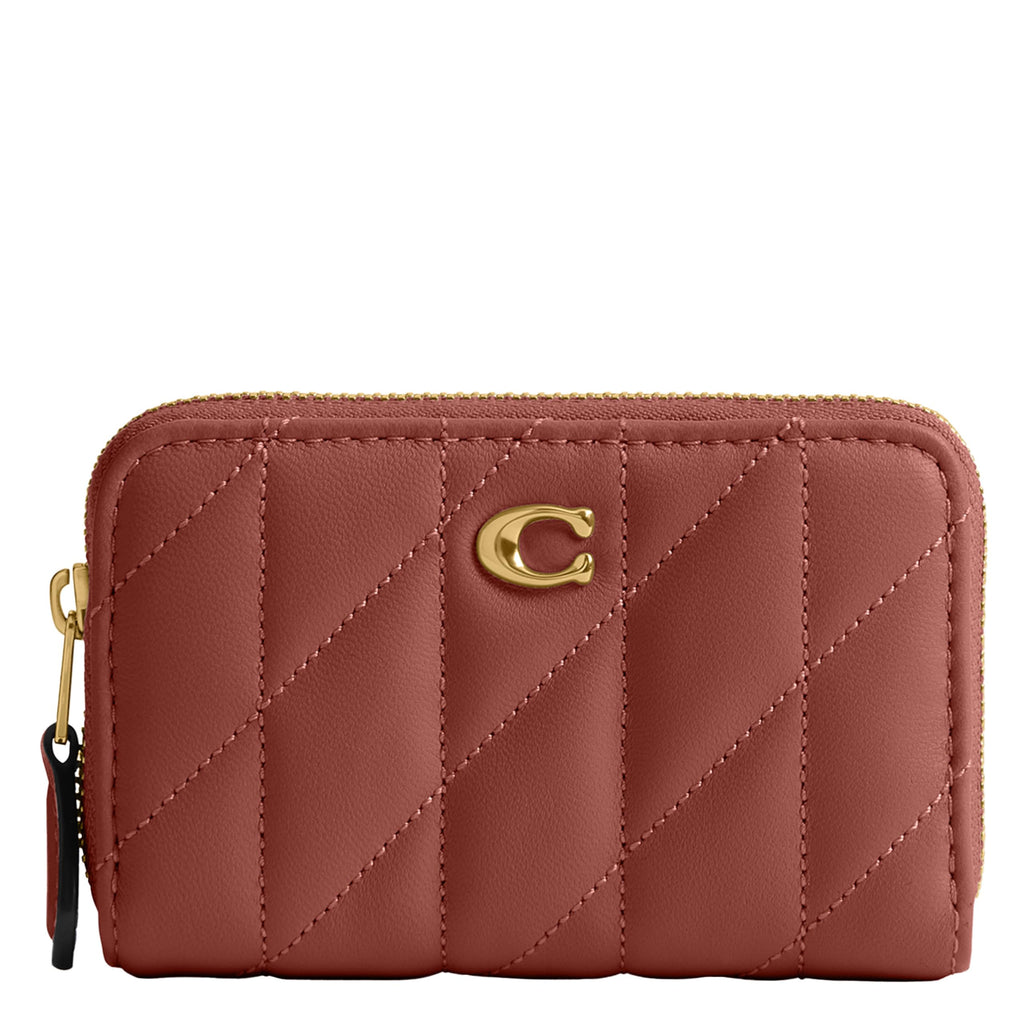 Coach Women's Crystal Signature Jacquard Essential Small Card Case, Mushroom, One Size