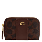 Coach Women's Crystal Signature Jacquard Essential Small Card Case, Mushroom, One Size