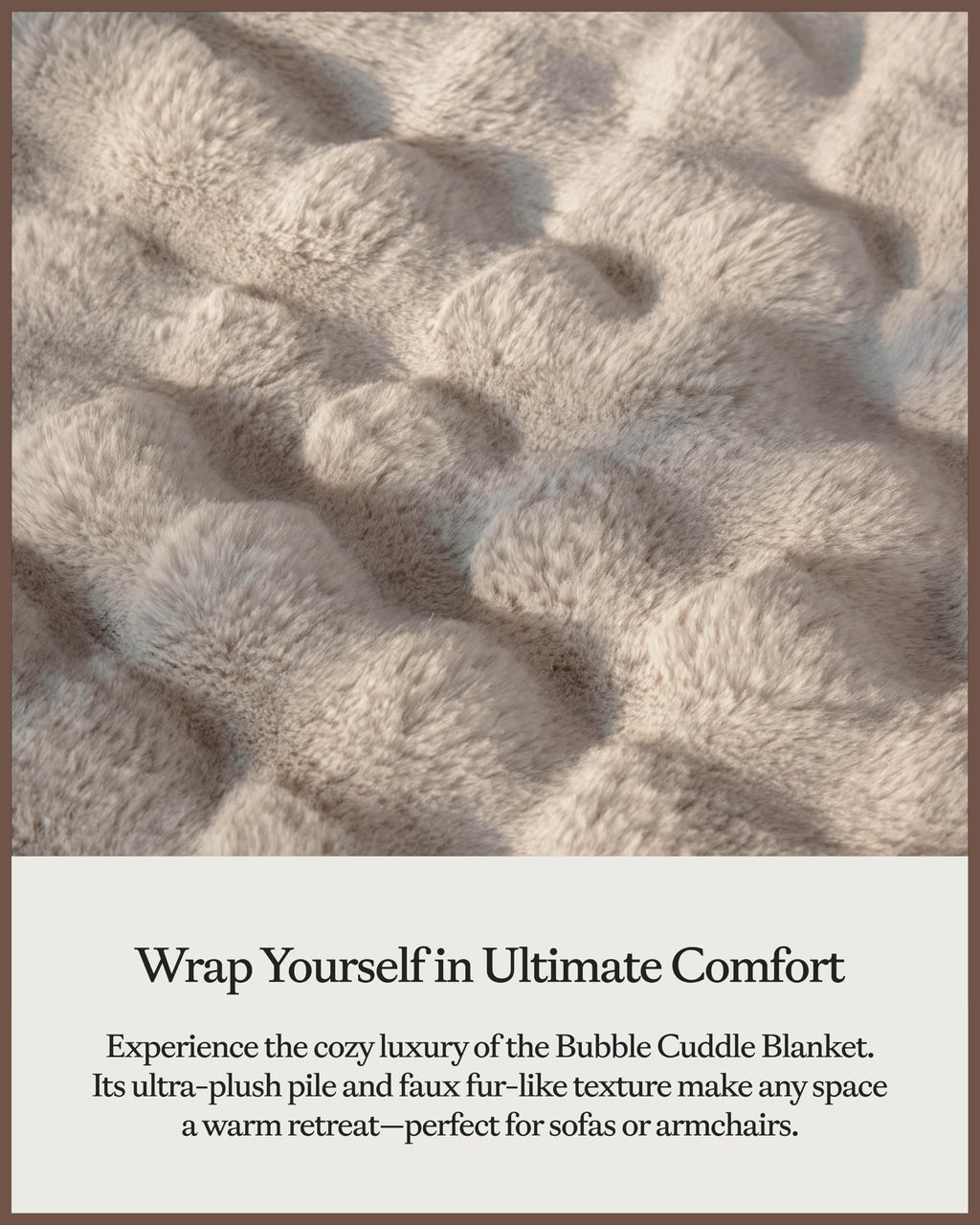 Cozy Earth Bubble Cuddle Blanket, Faux Fur Ultra-Soft Luxury Throw Blanket